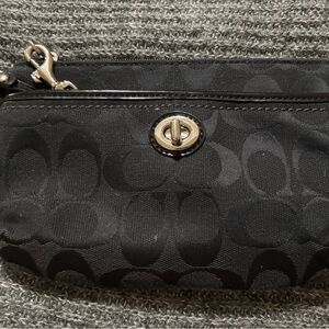 Coach Black Wristlet